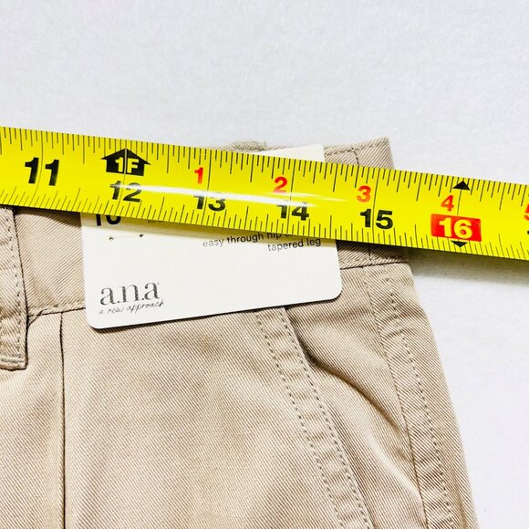 a.n.a. Women's Highest-Rise Tapered Leg Neutral Color Pleated Pants Size 10 NWT - Picture 8 of 11